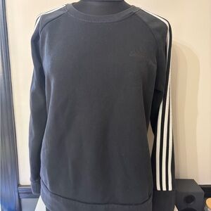 Adidas Crewneck Sweater in Black with White Accents